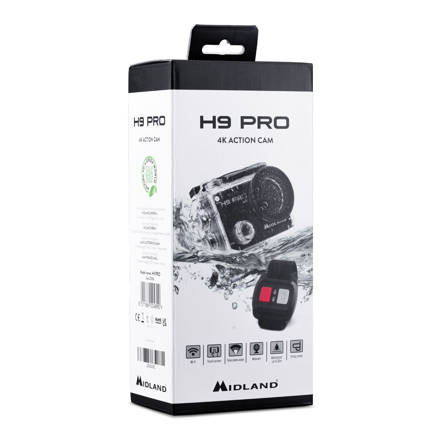 Caméra vidéo Action Cam Midland H9 pro 4K Vente en Ligne 